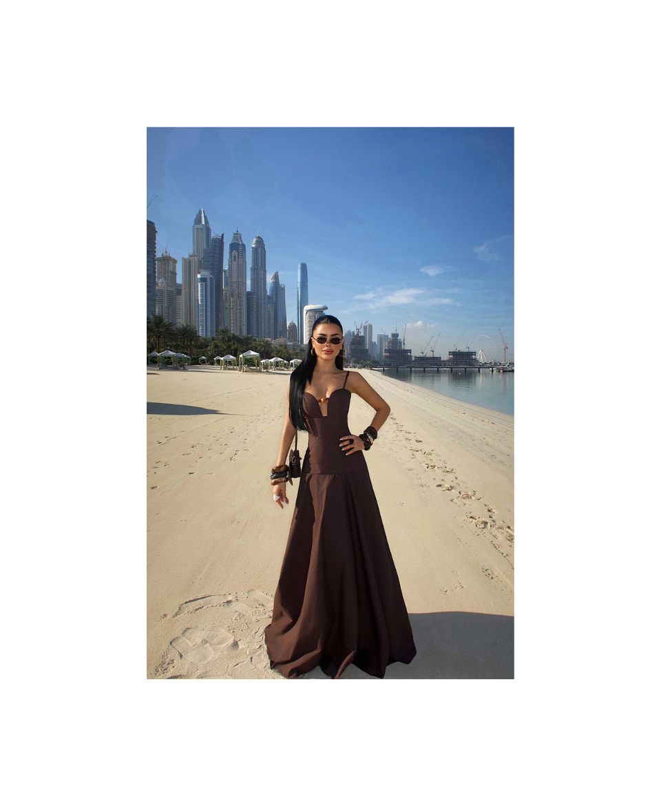 Monaco Chocolate Maxi Dress
