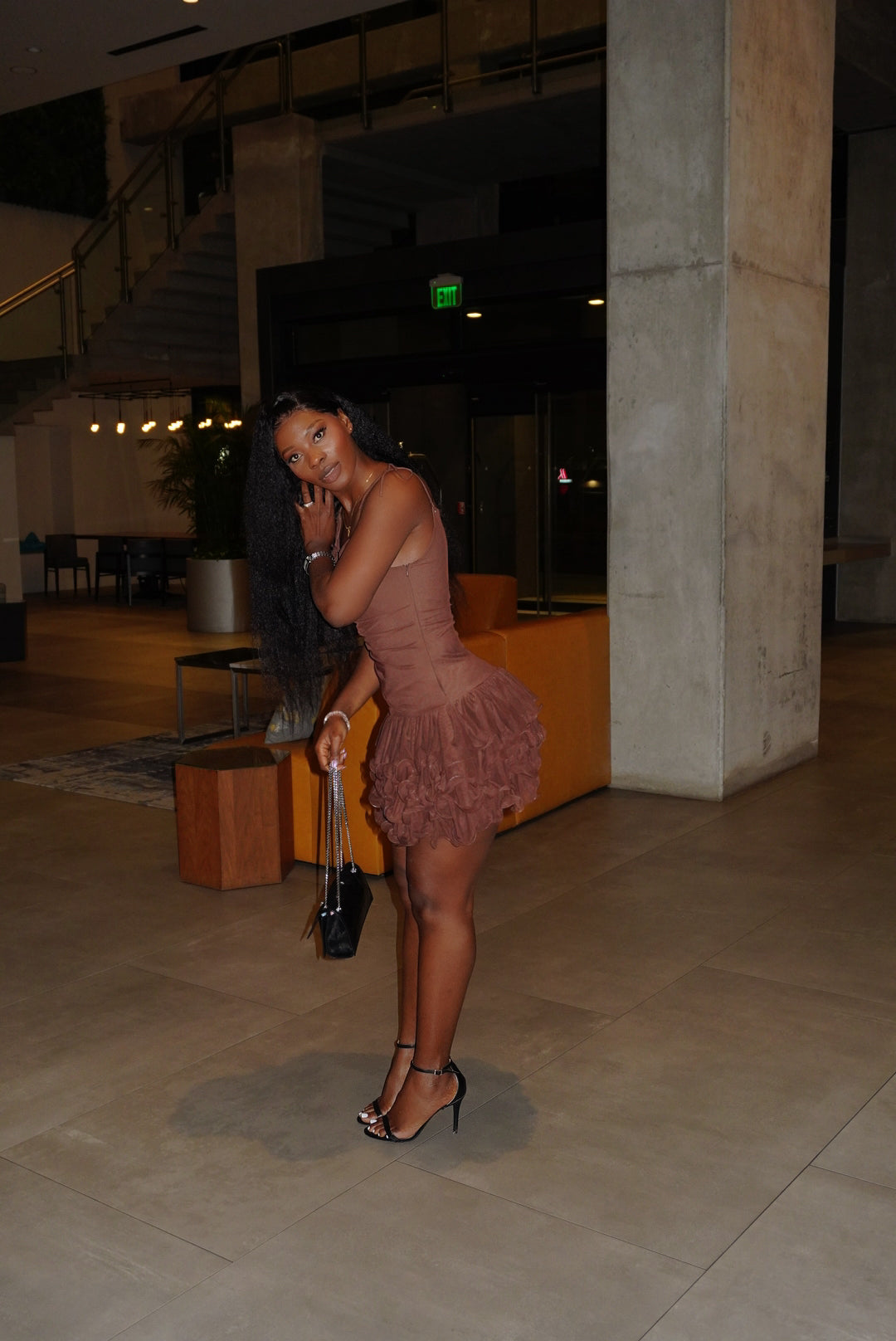 Luna Chocolate Mini Dress