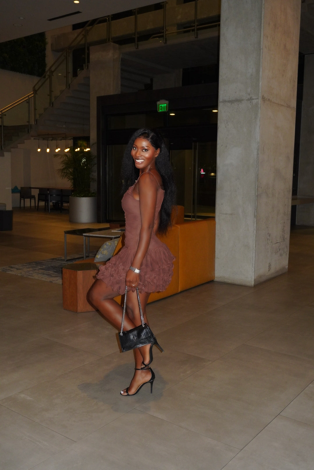 Luna Chocolate Mini Dress