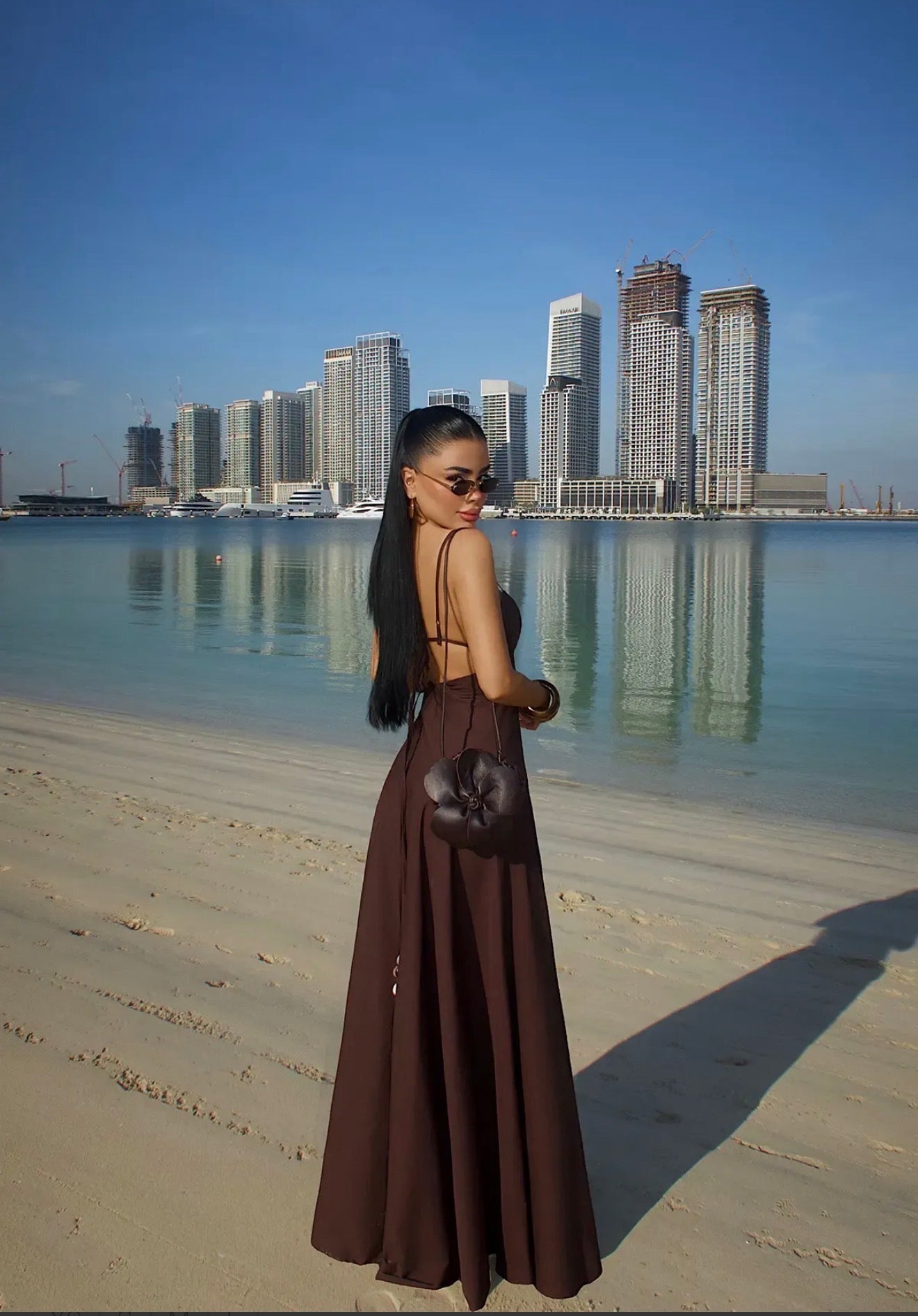 Monaco Chocolate Maxi Dress