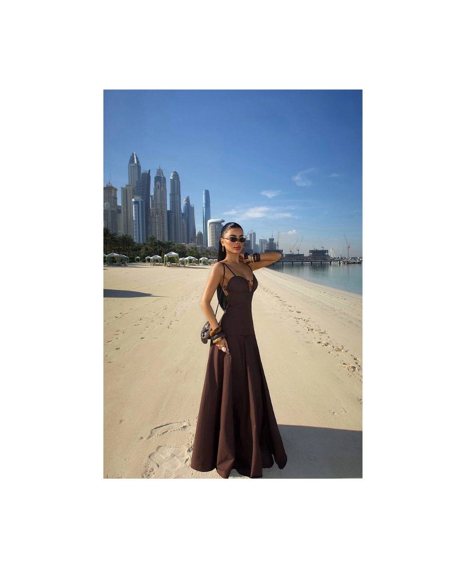 Monaco Chocolate Maxi Dress